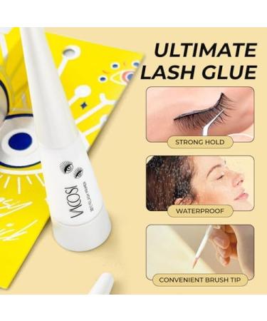 Buy 0.28 fl.oz Eyelash Glue for Sensitive Eyes - Super Strong Hold Brush-On Clear Adhesive for Waterproof Strip Lashes | Latex-Free & Long Lasting - Buy Online on GoSupps.com