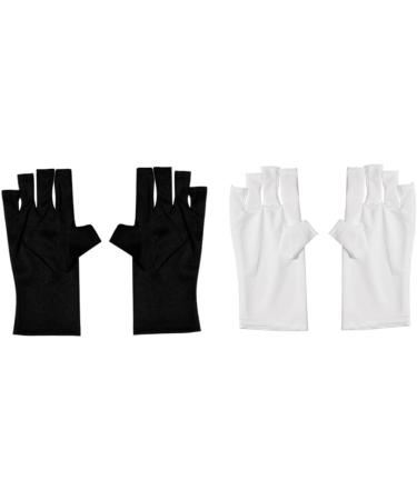 Anti-UV Gloves UV Shield Gloves UV Protection Gloves Gel Manicure Gloves Sun Cream UV Shield Protection Fingerless Gloves for Gel Nail Lamp 1 Pair Black - Buy Online on GoSupps.com