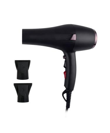 Professional Hair Dryer 2000W Ion Salon Fast Hair Dryer 3 Heat Levels 2 Speeds Travel Hair Dryer with Nozzle