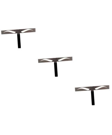 Beavorty 3pcs Brow Stencils Eyebrow Ruler Eyebrow Drawing Tool Eyebrow Stencil Kit Template Suite Balance