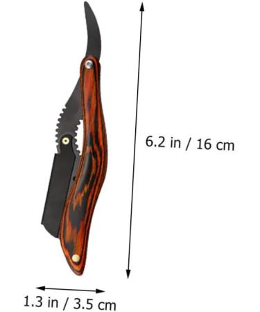 FRCOLOR Men's Bamboo Folding Razor Holder - Metal Handle Portable & Stylish Shaving Solution - 16x3.5cm - Buy Online on GoSupps.com