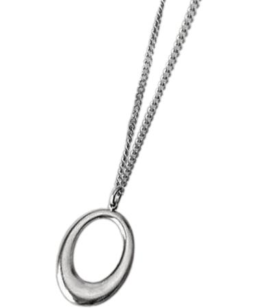 OralGos Fashion Oval Pendant Necklace - Cute Cool Simple Choker Statement Jewelry in Stainless Steel - Shop Internationally - Buy Online on GoSupps.com