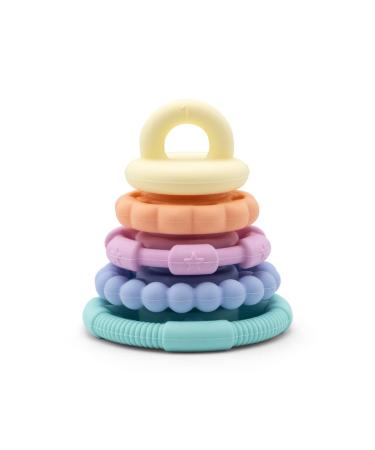 Silicone Teething Ring - Small Pastel Tower by Jellystone | Safe & Stylish Baby Teether - International Shipping Available - Buy Online on GoSupps.com