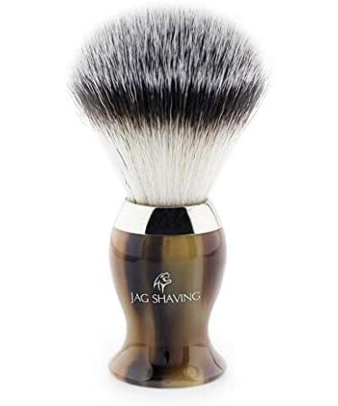 Premium Synthetic Hair Shaving Brush with Silver Tip & 3 Edge Razor - Ideal for Hair Care with Nickel Plated Stand - Buy Online on GoSupps.com