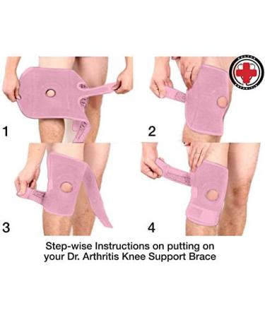 Premium Copper Lined Knee Support Brace Doctor Developed for Guaranteed Relief & Support in Pink - Buy Online on GoSupps.com
