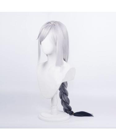 Lwiuentx Genshin Impact Shenhe Long Braided Wig for Men & Women | Halloween Party Costume + Free Wig Cap - Buy Online on GoSupps.com