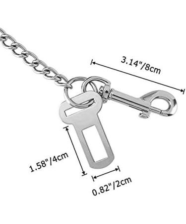 Acungji 304 Stainless Steel Dog Safety Belt - Bite-Resistant Strapping for Pets | Car Harness for Dogs & Cats (53cm) - Buy Online on GoSupps.com