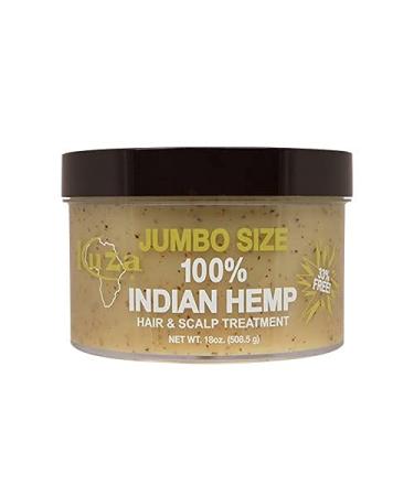 Kuza Indian Hemp Jumbo Hair & Scalp Treatment 18 oz. - Smooth, Soften & Moisturize 18 Ounce (Pack of 1)