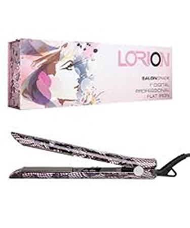Professional Grade Digital 1" Titanium 7 Diamond Infused Flat Iron Pink Lace - For Precision Styling