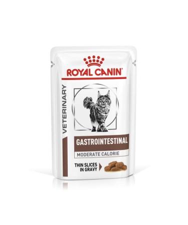 Royal Canin Moderate Calorie Gastrointestinal Veterinary Health Nutrition Cat Food 48 x 85g sachets Pork 85 g (Pack of 48)
