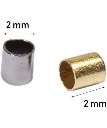 2x2 mm Crimp Tube Spacers - 1000 Pack for Jewelry Making - Buy Online on GoSupps.com