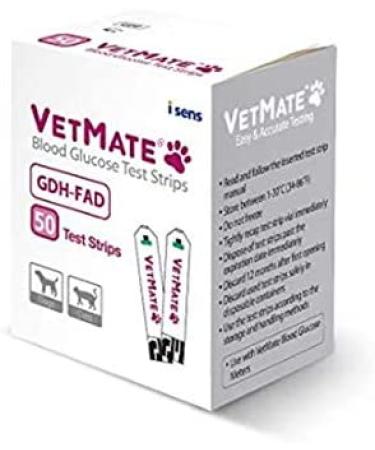 VetMate Dogs & Cats Diabetes Test Strips - 50 Count | Compatible with VetMate Testing Kit - Buy Online on GoSupps.com
