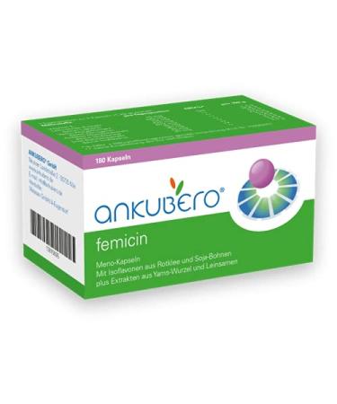Ankubero Femicin 180 Yams root capsules highly dosed vegan with linseed extract 420mg isoflavone made of red clover and soy from bean extract femicin 180 capsules