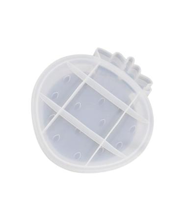 NUOBESTY 1pc Strawberry Silicone Mold Resin Molds Square Tray Candles Holder Handmade Mold Crystal Jewelry White 18.3X22CM