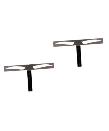 Beavorty 2pcs eye brow stencil eyebrow template Three-point balance positioning kit Eyebrow shaping tool