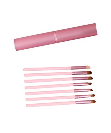 kawehiop 7 Pieces/Set Woman Girl Portable Makeup Brush Powder Make Up Cosmetic Brushes Eye Shadow Eyebrow Soft Tool for