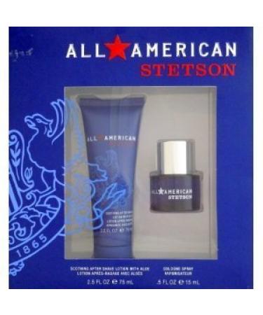 All American Stetson Gift Set - After Shave Lotion 2.5 - Cologne Spray .5
