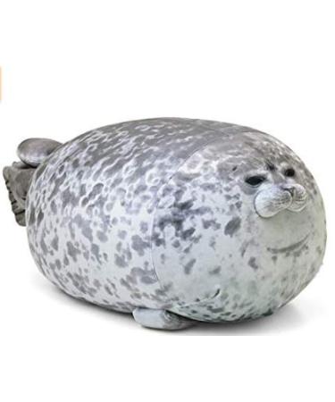 Chubby Seal Pillow Seal pillow plush Cotton Plush Animal Toy Cute Ocean Pillow Pets Grey Plush Pillow 60CM /23.6IN Seal Plush Pillow Blob Seal Pillow Chonky Seal Pillow Plush Seal Pillow