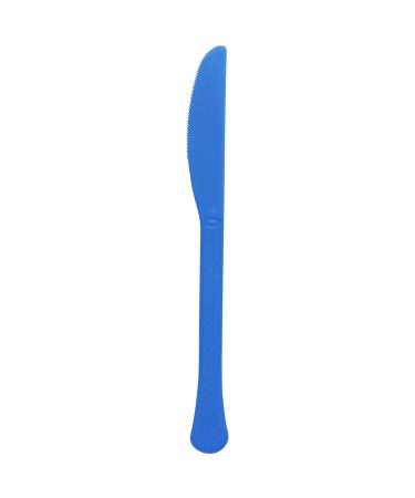 Premium Heavy Weight Plastic Knives | Bright Royal Blue | Pack of 50