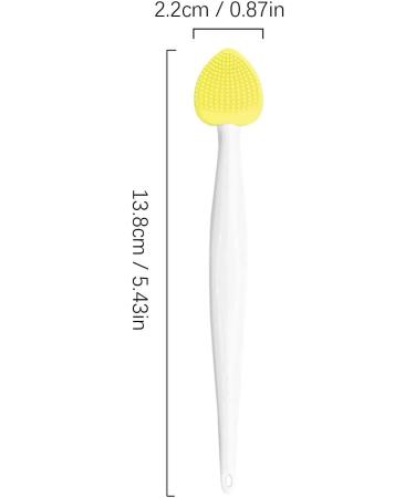 Nose Cleansing Fine Brush | Double-Sided Silicone Facial Cleansing Brush Skincare Face Scrubber | Travel Use Remover Tool Nose Scubber for Women E Yellow - Buy Online on GoSupps.com