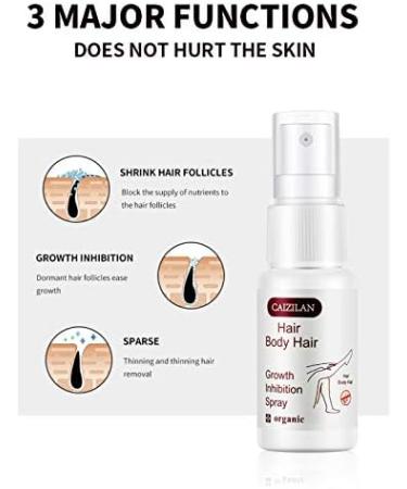 Hair Inhibitor Inhibiting Hair Growth Spray Hair Growth Inhibitor Non-Irritating Hair Loss Inhibitor for Body and Face Arms Armpits Male and Female Legs(20ml) - Buy Online on GoSupps.com
