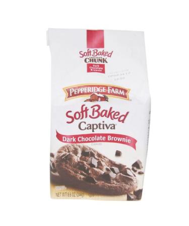 Pepperidge Farm Soft Baked Cookies, Captiva Dark Chocolate Brownie, 8.6-ounce (pack of 5) Captiva Dark Chocolate Brownie 8.6 Ounce (Pack of 5)