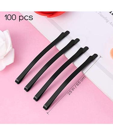 Lurrose 100pcs Wide Black Metal Bobby Hair Pins for Women - Classic Minimalist Hair Styling Clips - Buy Online on GoSupps.com