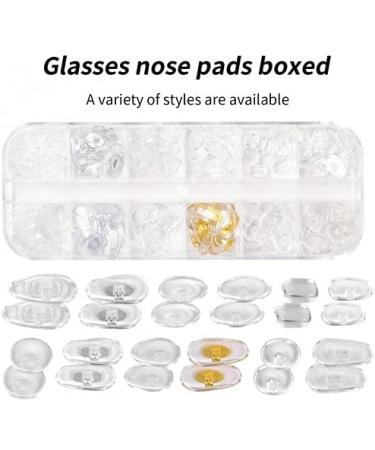 AvoDovA Eyeglass Nose Pads Air Chamber Nose Pads Eyeglass Repair Kit Soft Silicone Nose Pads Eyewear Nose Pads Replacements Set with Screwdriver for Glasses Sunglasses - Buy Online on GoSupps.com