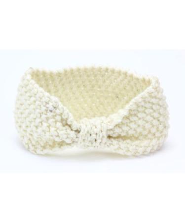 Innova Women Baby Newborn Kids Girls Crochet Knitted Crochet Headband Warm Ear Warmer Headwrap Winter (Beige)