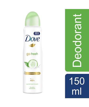 Dove Antiperspirant 48 Hours Body Spray - Go Fresh Cucumber & Green Tea Deodorant 150 ML | International Shipping Available - Buy Online on GoSupps.com
