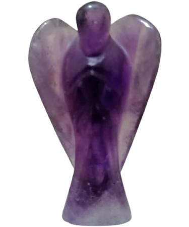 2 Inch Amethyst Guardian Angel Statue - Healing Crystals Gift - Lucky Angel Wings Home Decor - Reiki Healing Crystal - Buy Online on GoSupps.com