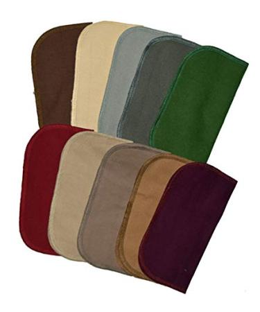 Set of 10 2 Ply Solid Flannel 8x8 Inches in Earth Tones - Soft and Durable - Buy Online on GoSupps.com