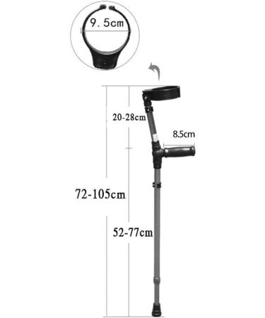 Elbow Crutches Light Walking Sticks Under The Crutches Rehabilitation Forearm Non-Slip Walking Stick with Hospital (Color : Silver) (Color : Blue) Durable (Silver) Innovate - Buy Online on GoSupps.com