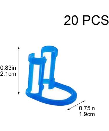 Wudaizhi 20 PCs Cotton Roll Holder Clips - Disposable Blue Dental Clip for Clinics & Orthodontics - Compact Plastic Clamp - Buy Online on GoSupps.com