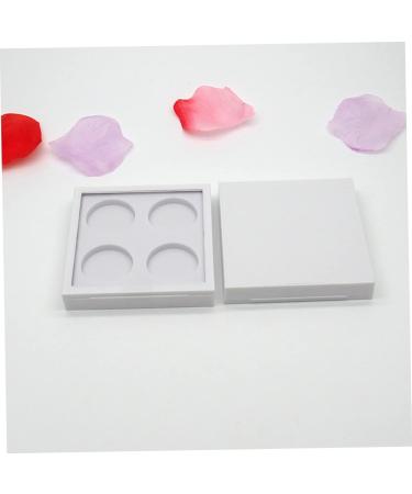 Angoily 2pcs 4 Eyeshadow Aluminum Tin Jars Magnetic Lipstick Case Makeup Palette Cosmetic Makeup Powder 1 count (Pack of 1) White - Buy Online on GoSupps.com