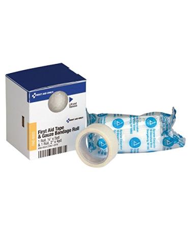 First Aid Only FAE-6003 SmartCompliance Refill 1/2 x 5 Yard First Aid Tape and 2 Conforming Gauze  Blue