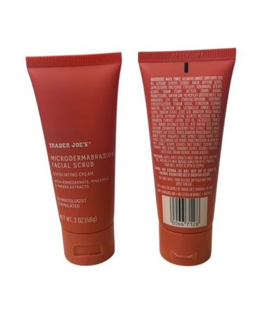 2-Pack Trader Joe's Microdermabrasion Facial Scrub Exfoliating Cream with Pomegranate Pineapple & Papaya Extracts Dermatologist Formulated 2 oz - Buy Online on GoSupps.com