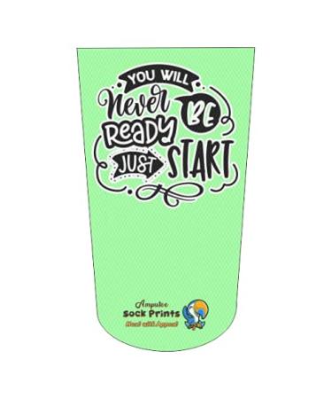 Heal with Appeal Amputee stump sock You Will Never Be Ready Just Start V1 3Ply stump sock