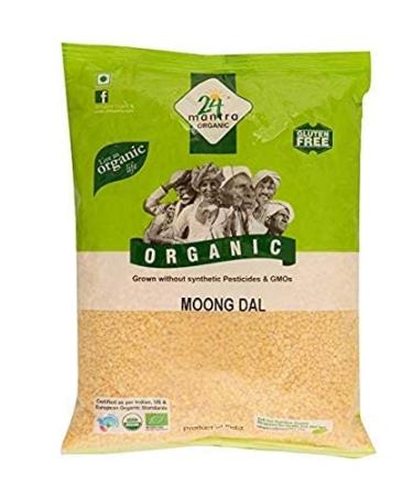 Organic Moong Dal - USDA Certified Organic - European Union Certified Organic - Pesticides Free - Adulteration Free - Sodium Free - 4 Lbs - 24 Mantra Organic