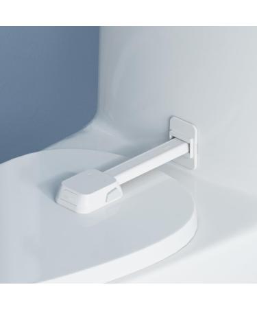 Safelon 1 piece of child -safe toilet lock toilet seat lock for baby safety toilet cover lock matching for most toilets no tool required (white)