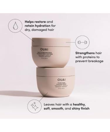 Fine to Medium Hair Treatment Masque | Repair & Hydrate Hair - Shea Butter Keratin & Panthenol - Paraben & Sulfate Free - 8 Fl Oz - Buy Online on GoSupps.com