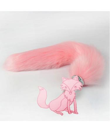 Fox Dog Tail Plug Women Men Cosplay Game Costume Accessories A Pink