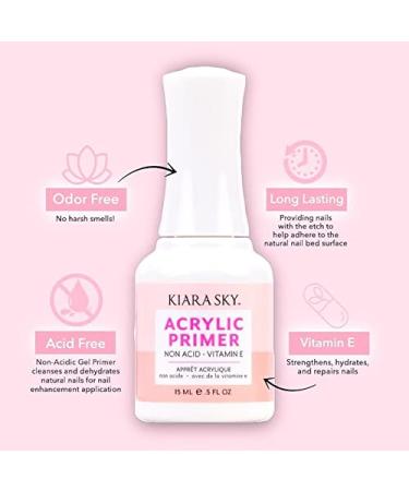 KIARA SKY Professional Nails Acrylic Essentials - Primer & Top Coat Duo (0.5 Fl Oz) | International Shipping Available - Buy Online on GoSupps.com