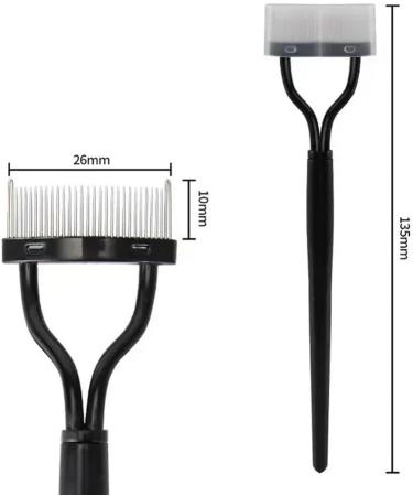 1pc Eyelash Separator Metal Teeth Foldable Eye Lash Curler Beauty Makeup Stainless Eyelashs Brush Comb Mascara Curl Make Up Tool (Color : Black) - Buy Online on GoSupps.com