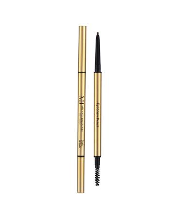 Eyebrow Definer Pencil | Fill in Draw Fine Lines and add volume to your Brows | Long Lasting and Waterproof | Precision Smart Double Ended Design | Mela Beauty Studio Professional Makeup (Dark Brown)