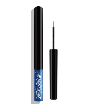 Pearlescent Eyeliner Liquid Glitter Eyeliner Eyeshadow Makeup Stage Show Makeup (Dark Blue)