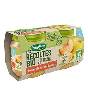 Bl dina B b Bl dina Organic Harvests Apples Nectarines Bananas (from 6 months) per 2 x 130g pots (pack of 8)
