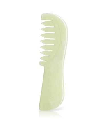Jade Gua SHA Massage-Kamm therapy tool handmade antistatic degradation hair-beard-kamm scratch for the scalp massage relaxing full body slimming massage (5.5 inches) Long comb