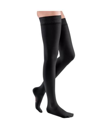 Medi Medive Elegance - 0260506 Demonse Women's compression stockings with an open tip |CCL2 |Triked edge |Black |Gr.VI normal