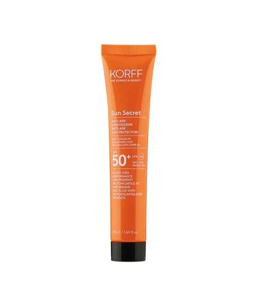 Korff Sun Secret - Anti-Aging Uniforming Face Fluid SPF50+ Colored Dark 50 ml